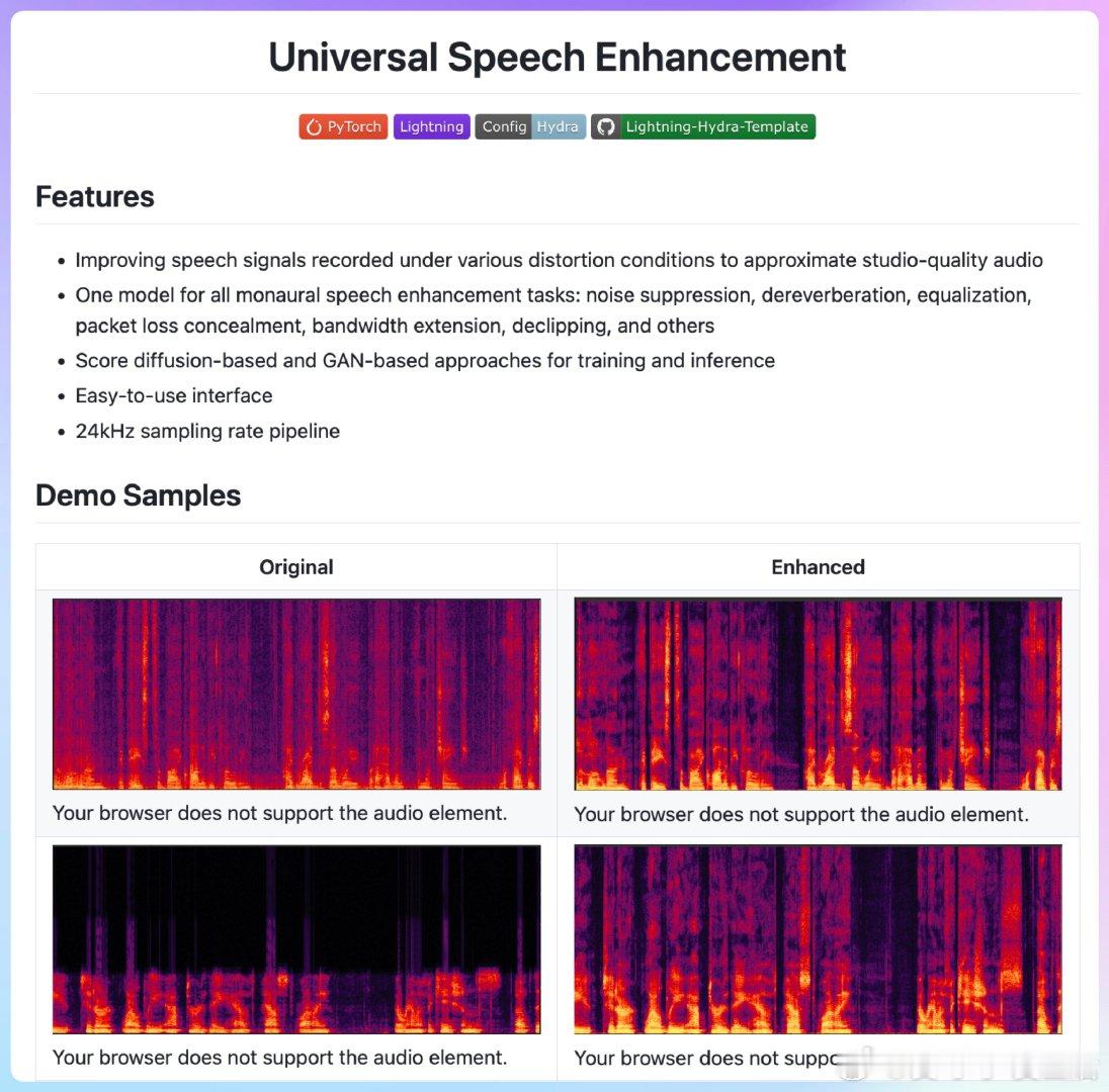 【[51星]Universal Speech Enhancement：用Scor