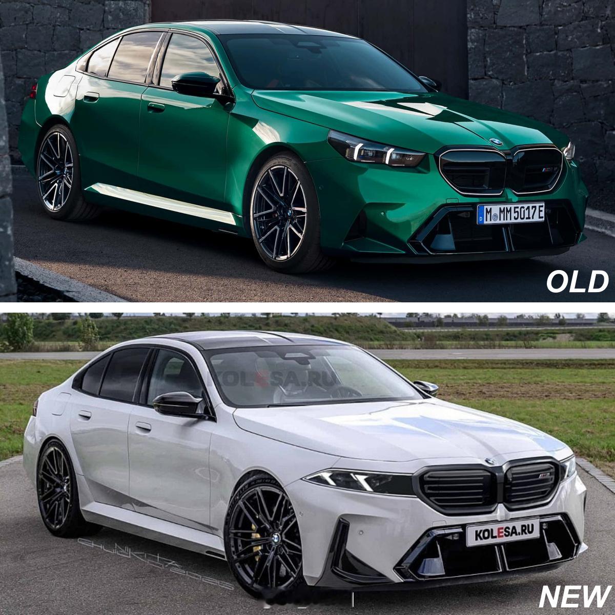 现款 & 改款宝马5系对比 现款 & 改款宝马5系（渲染图）对比，大家更喜欢新还