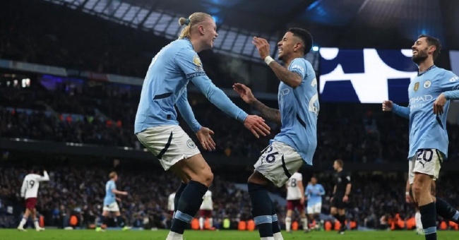 曼城这比赛，真是意料之中的碾压。哈兰德梅开二度，福登也破门，4-1，西汉姆联根本