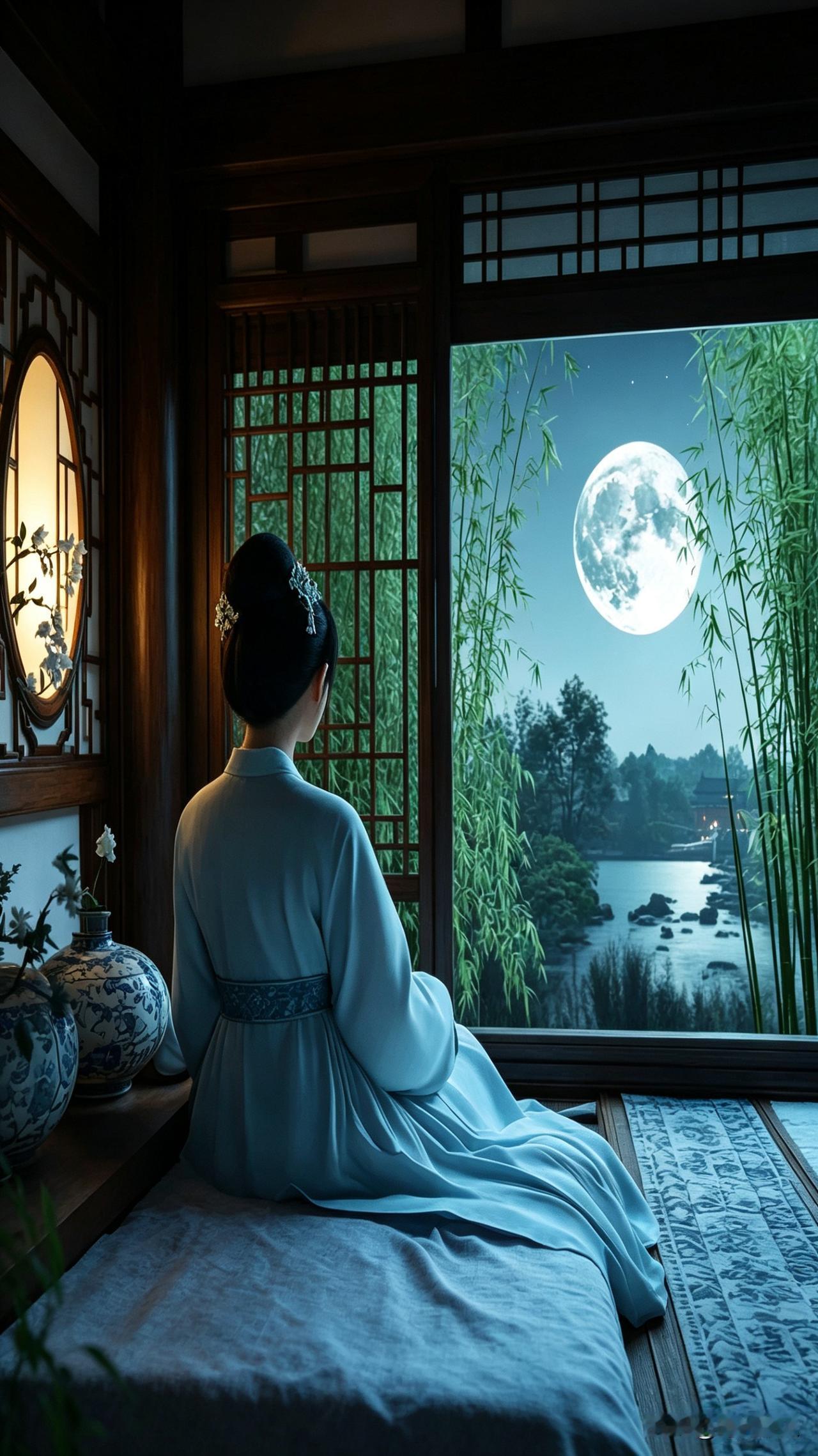 大半辈子的酸甜苦辣，望着月亮总能想起不少往事。
出了一句上联，大伙随便对个下联，
