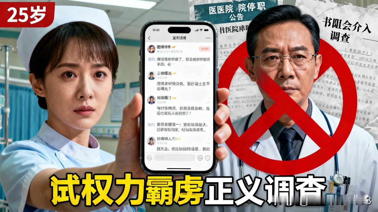 25 岁护士怒揭职场黑幕，这事儿闹大了！该护士连发几十条微博，曝光副院长王某三年