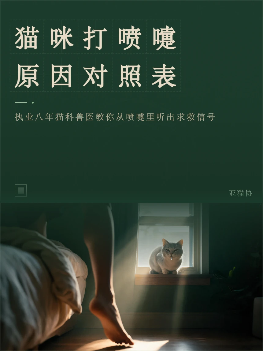 猫咪打喷嚏原因对照表