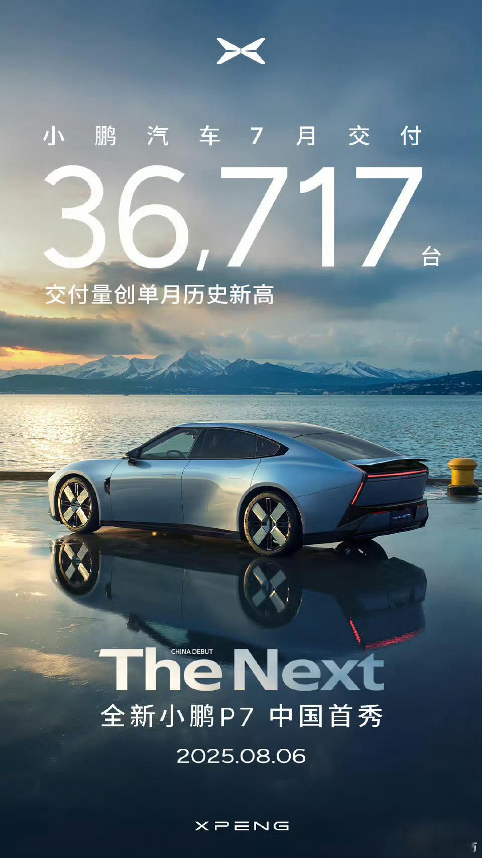 销量报道来了小鹏7月交付量36717辆交付量创单月历史新高！M03、P7+、X9