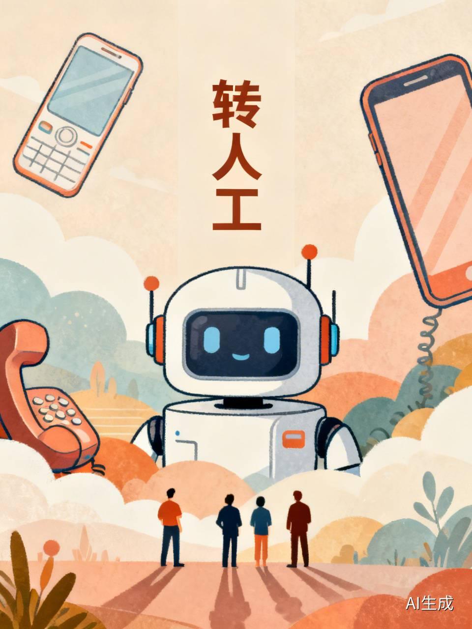 打客服电话 对着机器人反复打“转人工”，它只会来回复制模板话术，答非所问，问题一