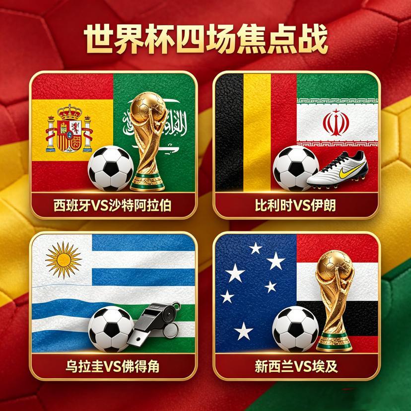 美加墨世界杯🏆H组关键对决美加墨世界杯 00:00 西班牙🇪🇸vs沙特阿拉