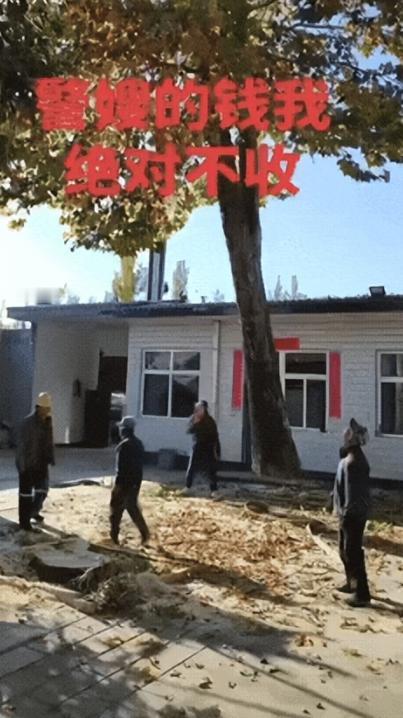 近日，一山东吊车师傅帮人吊树，完工后主人准备给800元工钱，不料，当他准备接钱的