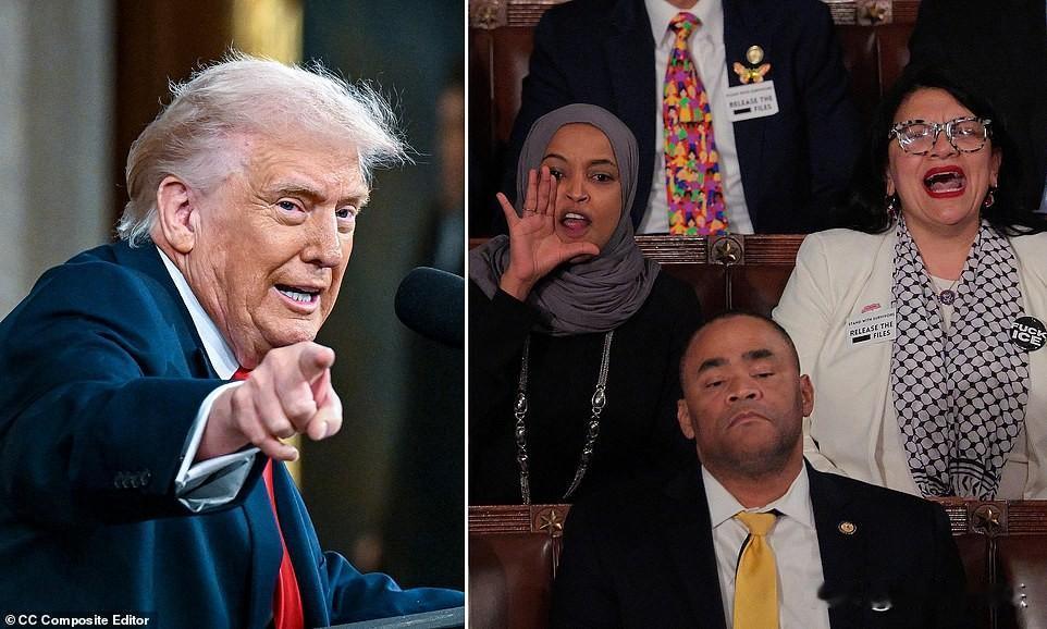 川普痛批两名民主党女议员。
“当你看到智商低下的伊尔汗·奥马尔和拉茜达·塔利布昨