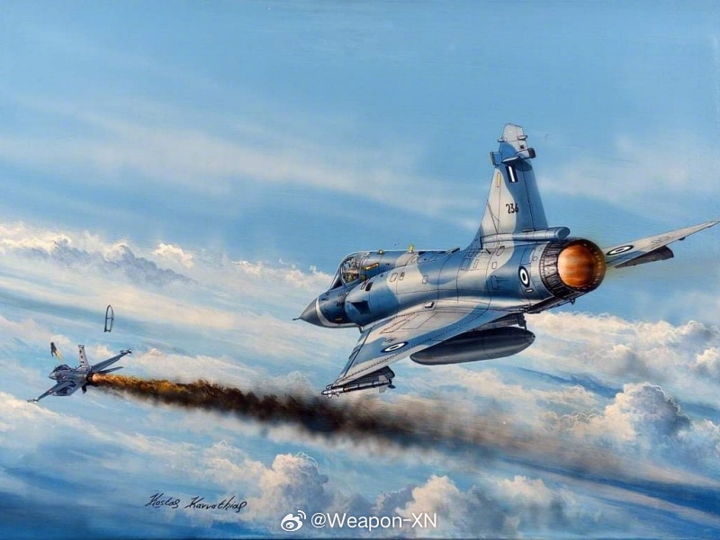 #照片中的历史[超话]# 1996年10月8日，一架希腊空军幻影2000EGM战