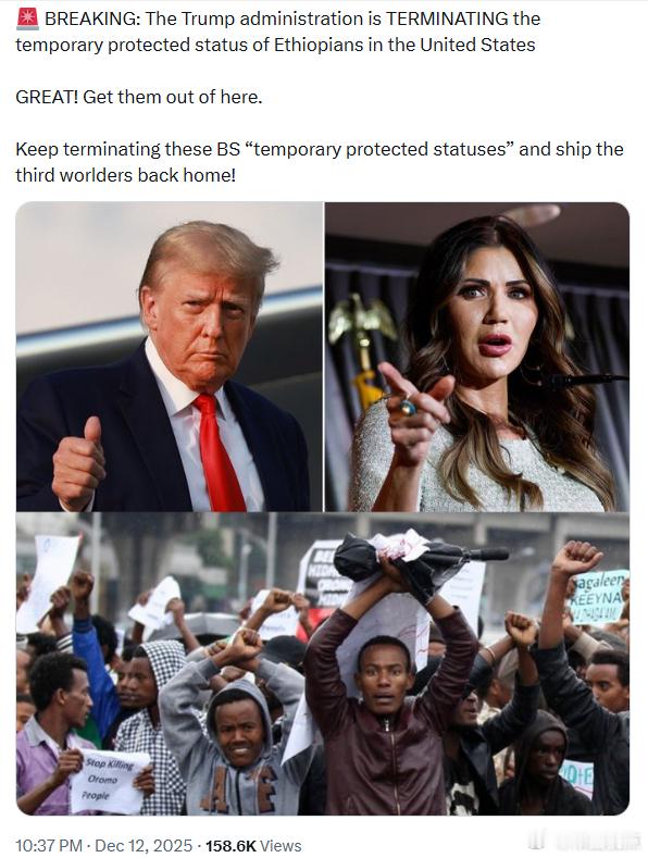 特朗普政府正在终止在美国的埃塞俄比亚人的临时保护身份。 