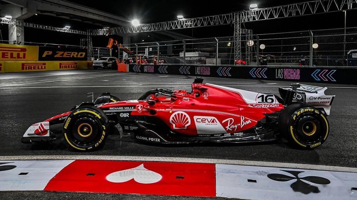 法拉利2026赛季F1新车涂装的偷拍照？红白黑为主要配色，除了轮胎几乎看不到黄色