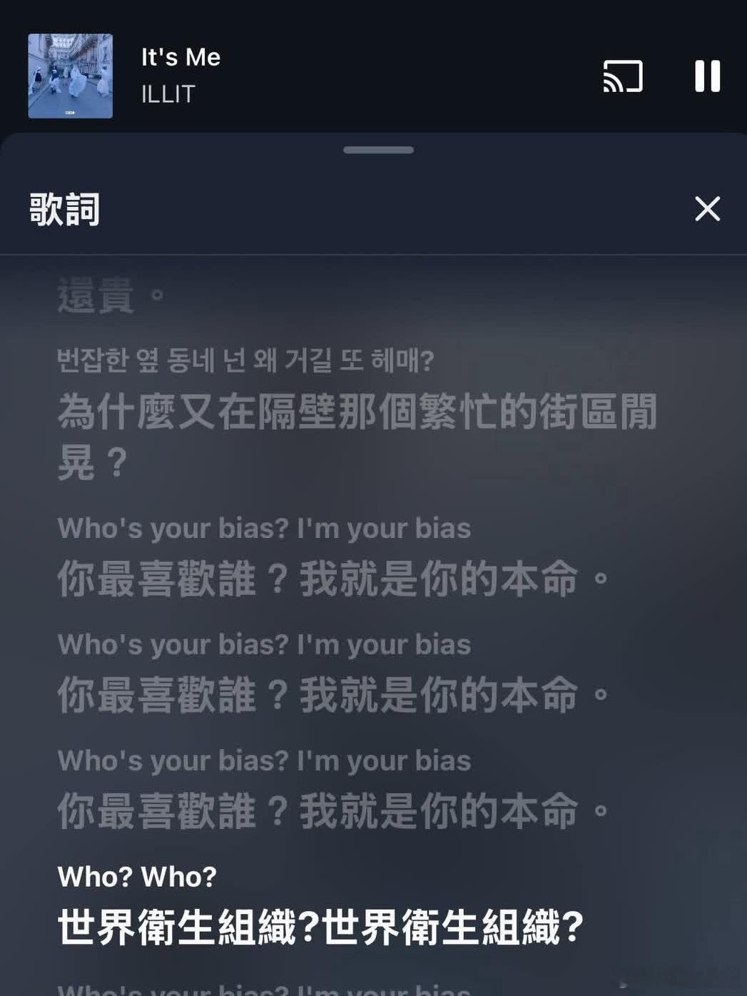 这真的是人类翻译出来的歌词吗？ ​​​