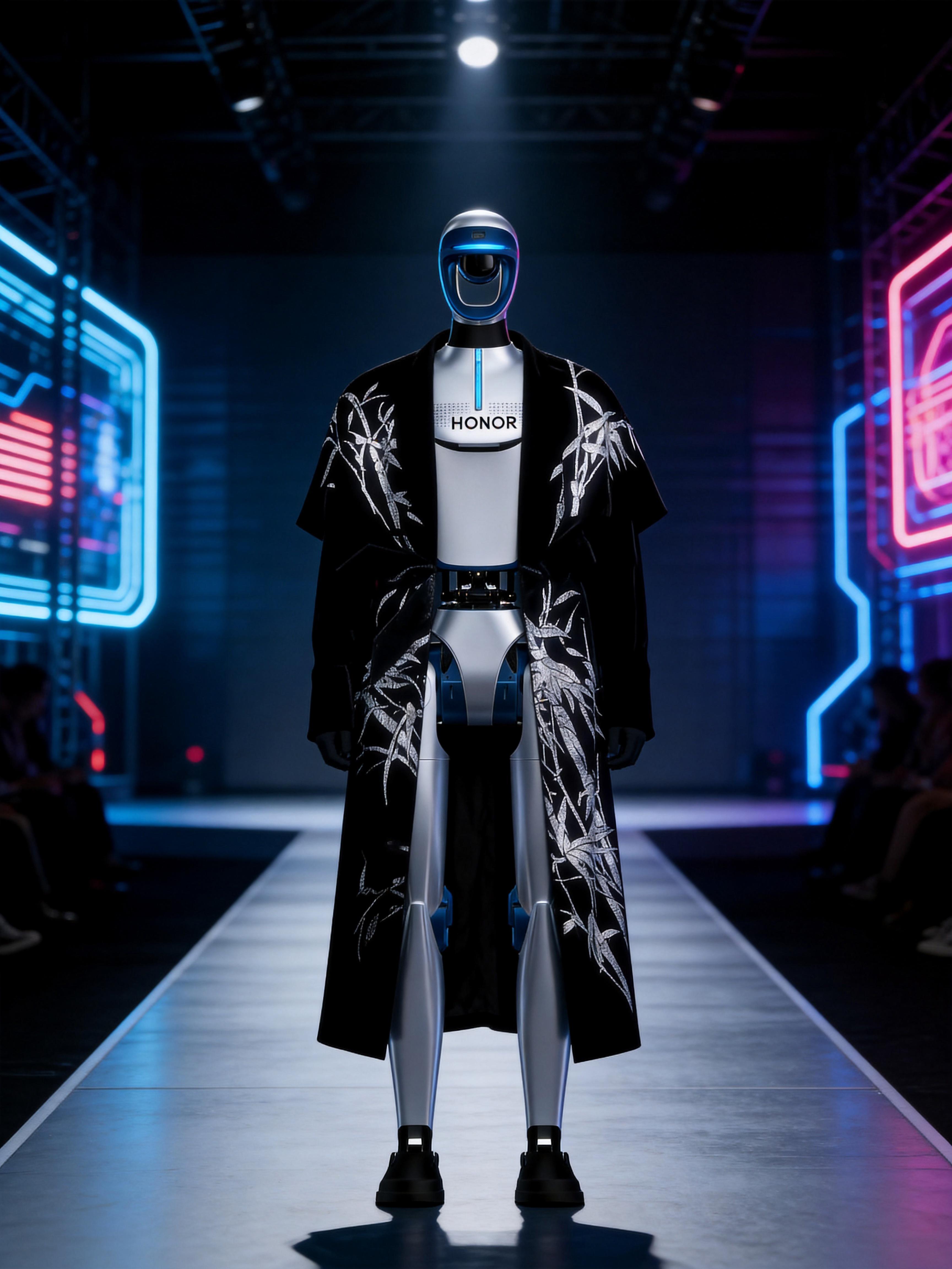 胡兵给荣耀机器人发走秀offer 胡兵用行动证明，最酷的时尚搭档不一定是超模，也