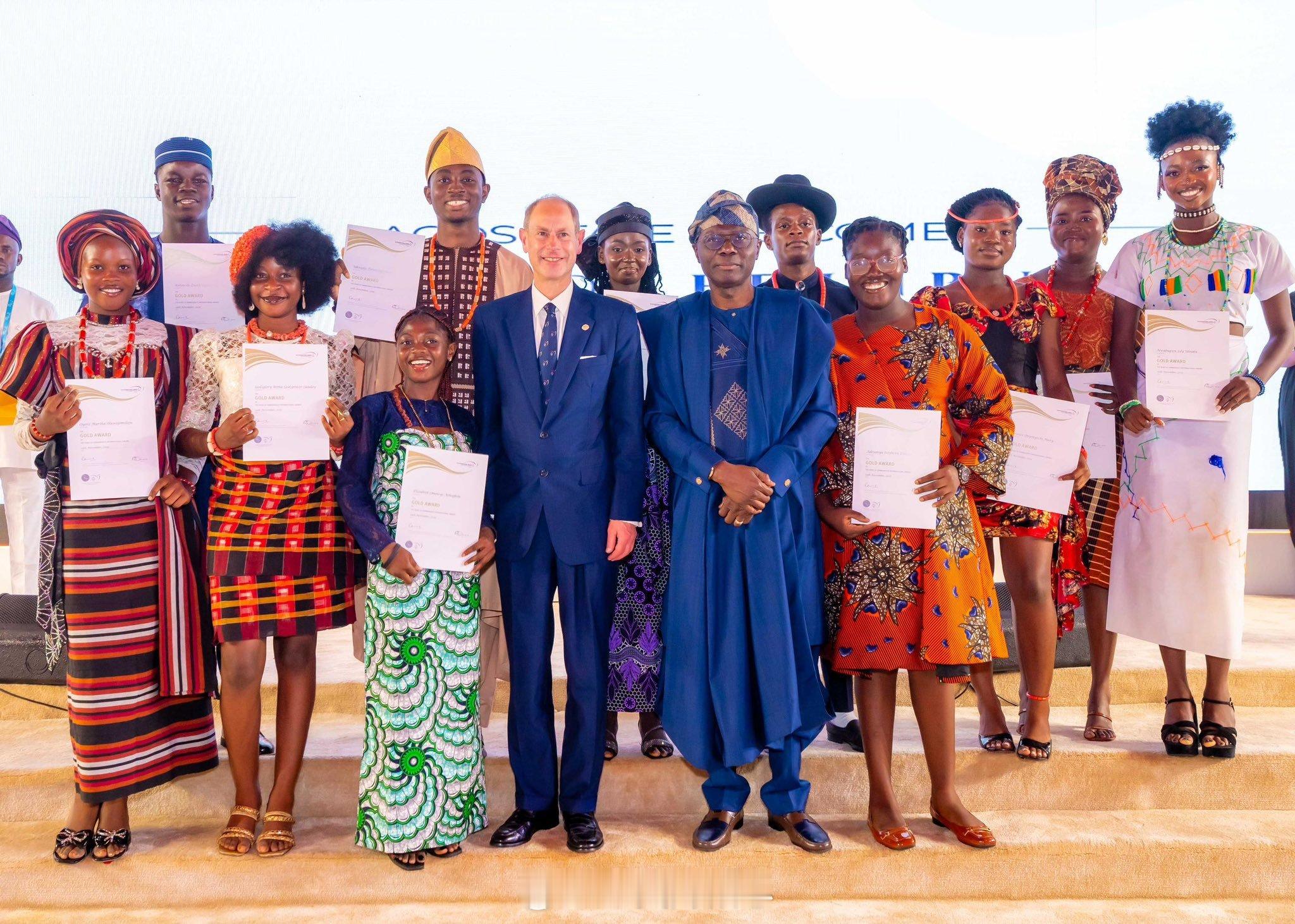 2025年11月18日，爱丁堡公爵爱德华王子在尼日利亚拉各斯出席爱丁堡公爵国际金