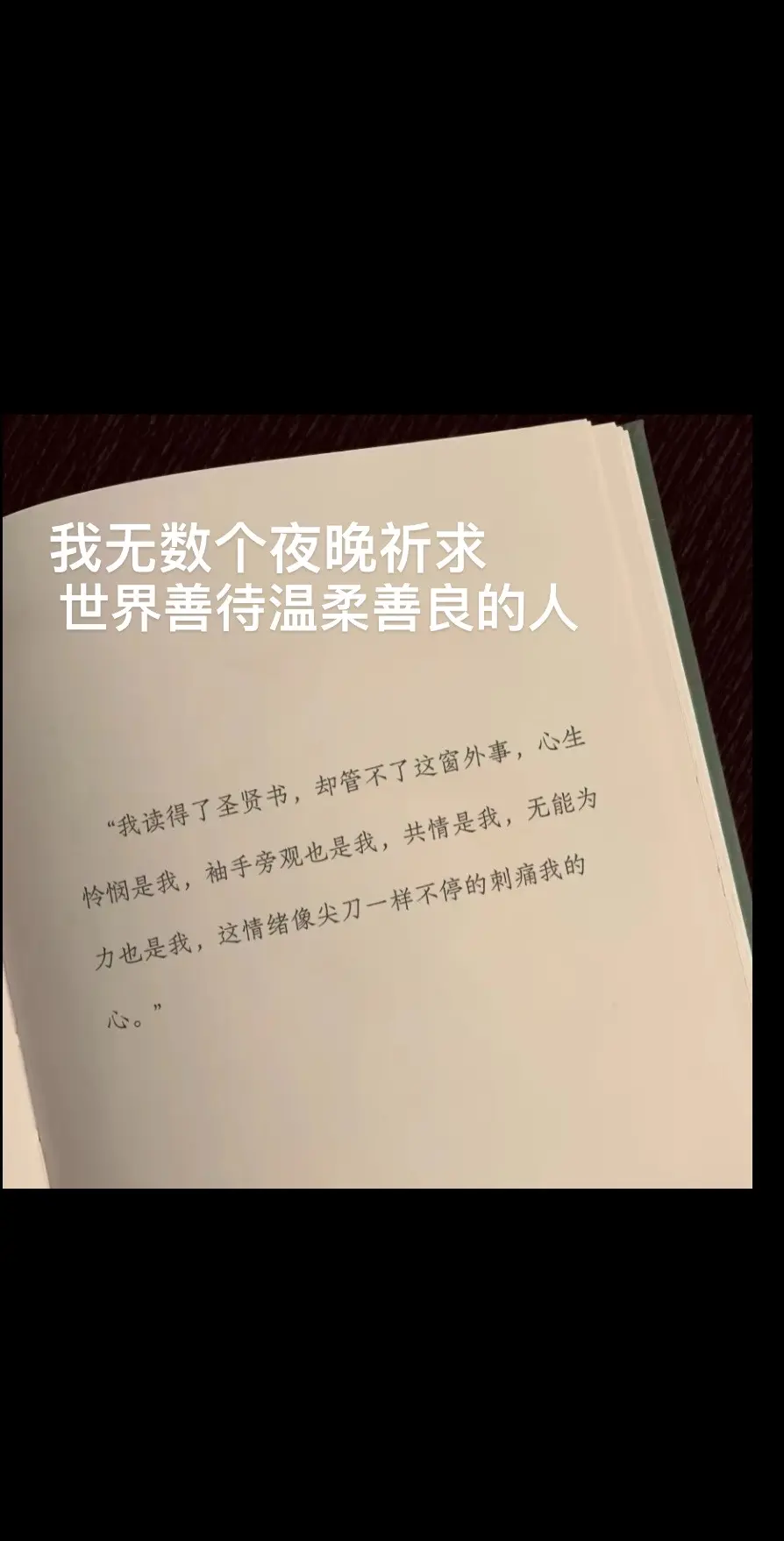 为什么那么温柔那么善良那么美好的人都会被黑暗吞噬都会被残忍对待无尽伤害...