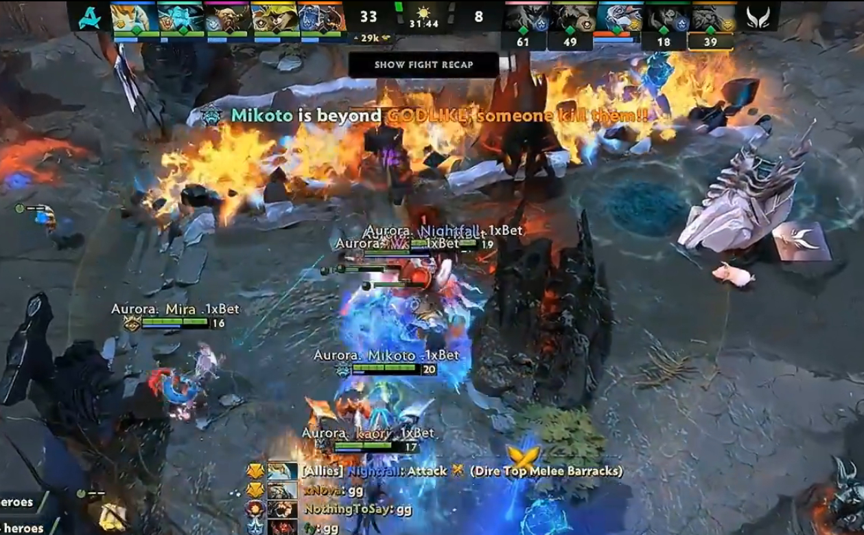 XG惨遭Aurora暴虐，在这场0:2之后小组出线形式已经岌岌可危..... 对