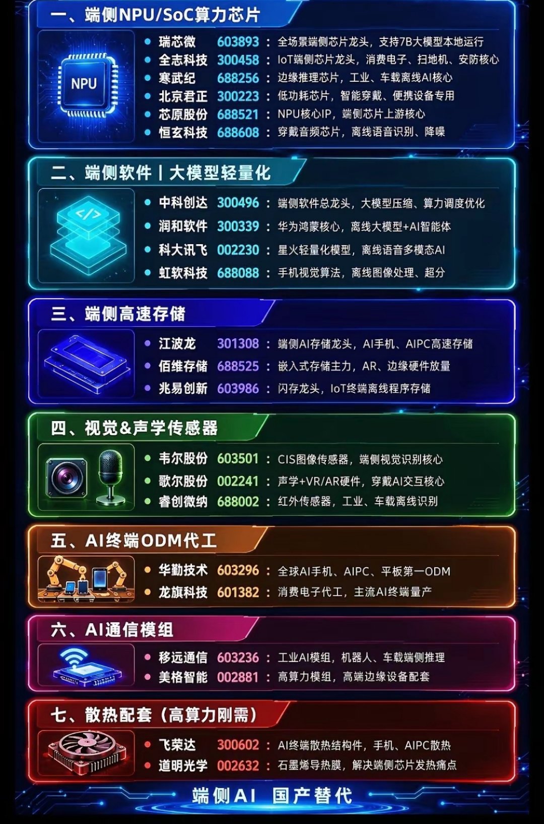 一图看懂AI全产业链，七大核心板块！ 