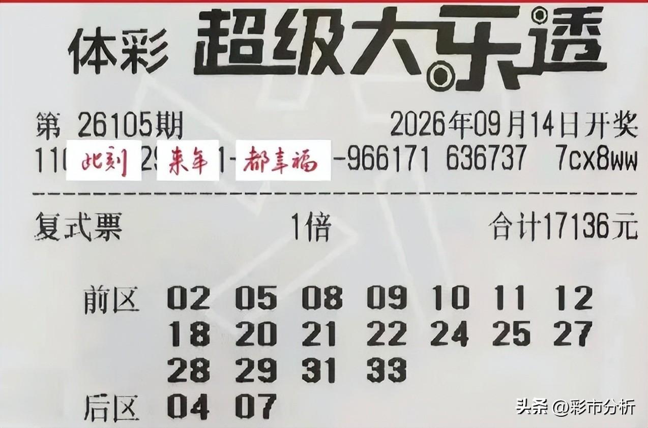 大乐透焦点万元票亮相：1.7万大复式组合18+2前区极限大票，明显是把所有筹码都