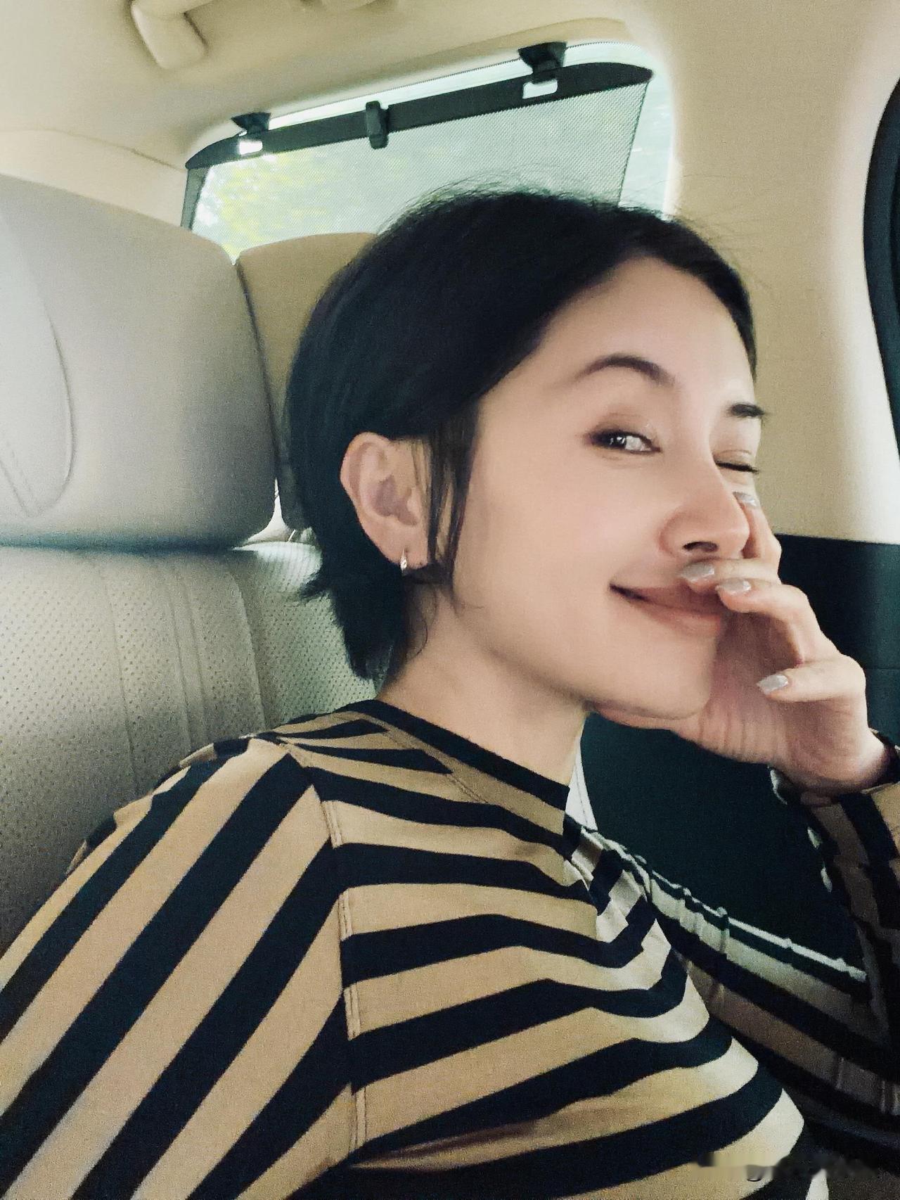 王子文：假如有一天我剃光头了，你们也别惊讶！姐姐又把头发剪短了，更美了！
 高清