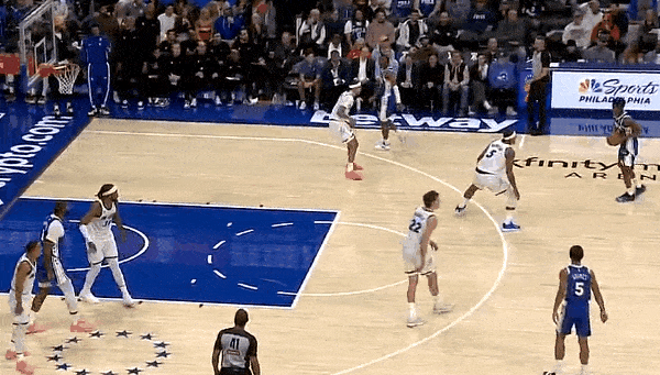 探花遇状元！一言不合就开干！
在今天NBA常规赛费城对阵魔术的第一节比赛中，新科