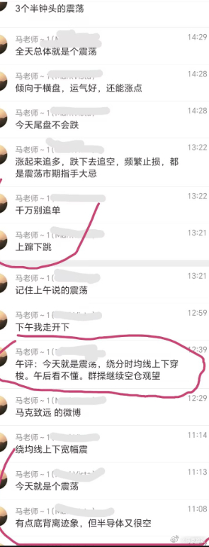 收评： 今日a股 总体震荡局。继昨天单边杀跌后，早盘惯性再闷杀30分钟（逼迫多头