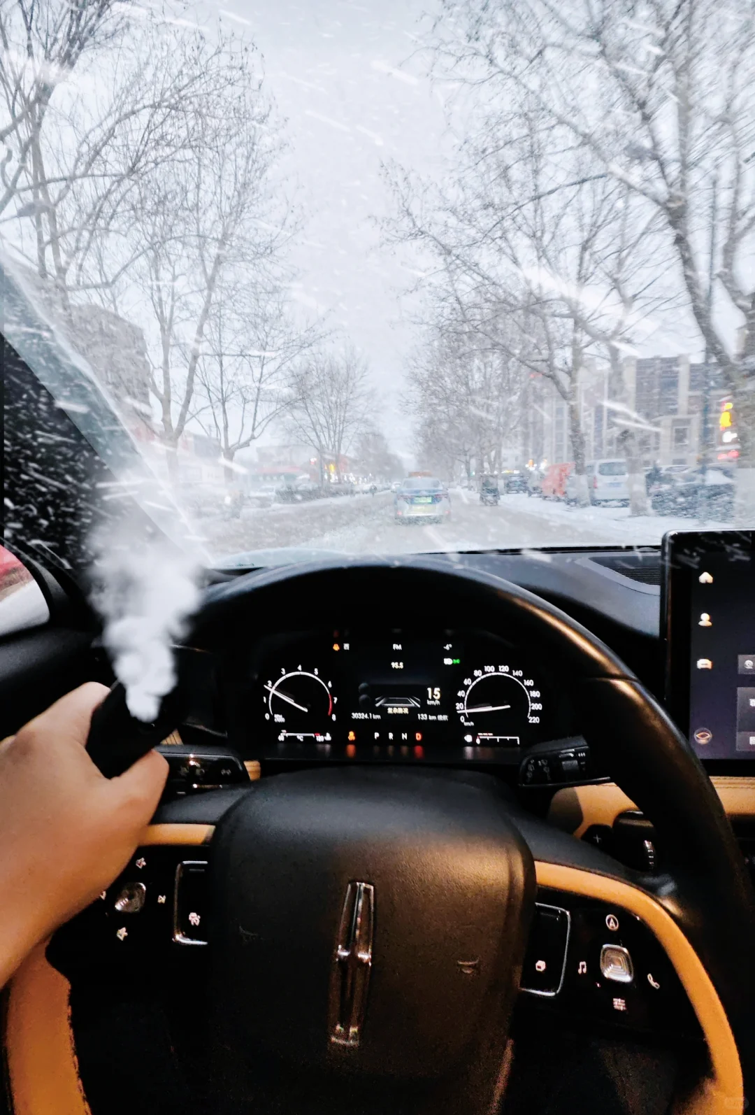 突如其来暴雪天❄️方向盘加热舅我苟命❗️