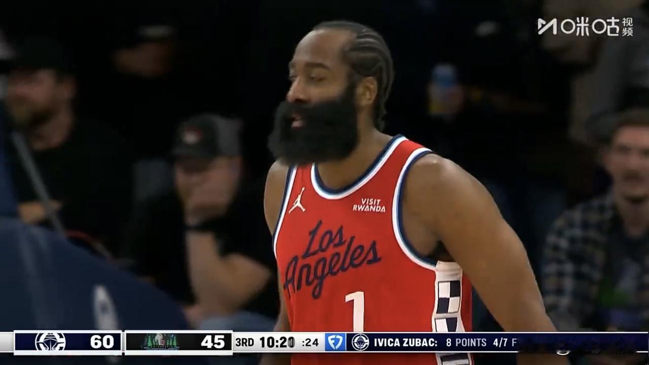 哈登34分，小卡20分，兰德尔24分麦丹27分，华子11中3得到15分，森林狼队