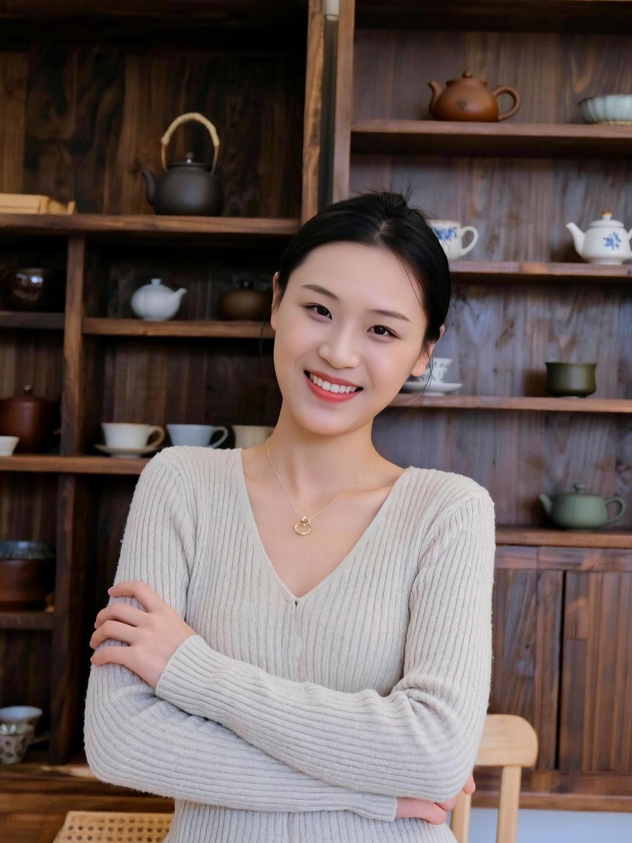 在茶室里拍张照，感觉整个人都文艺起来了，但其实我满脑子都是：“这茶几上该不会藏了