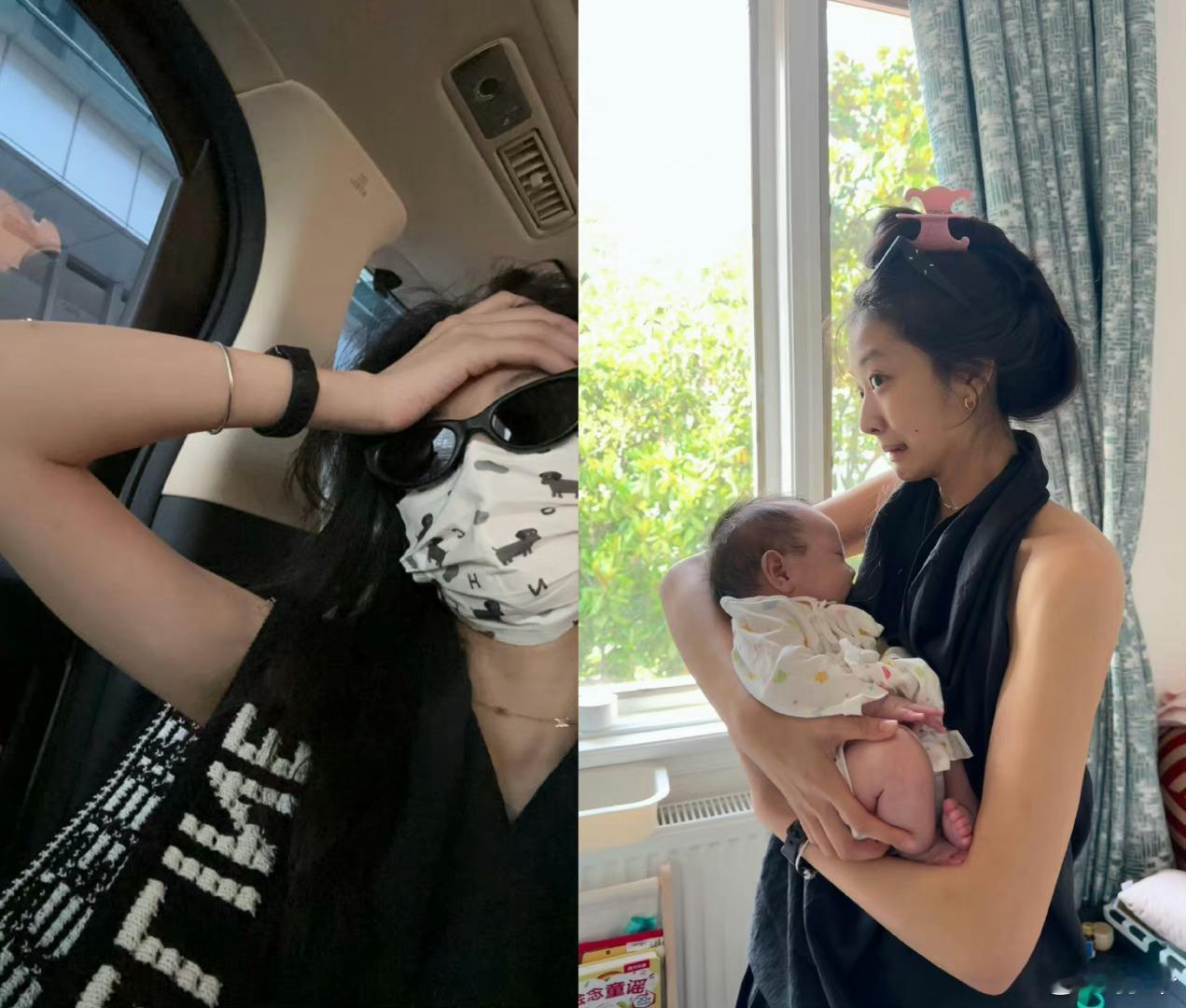 #孙千抱小婴儿#孙千露背挂脖上衣，好美啊啊啊​#孙千露背挂脖上衣# ​​​