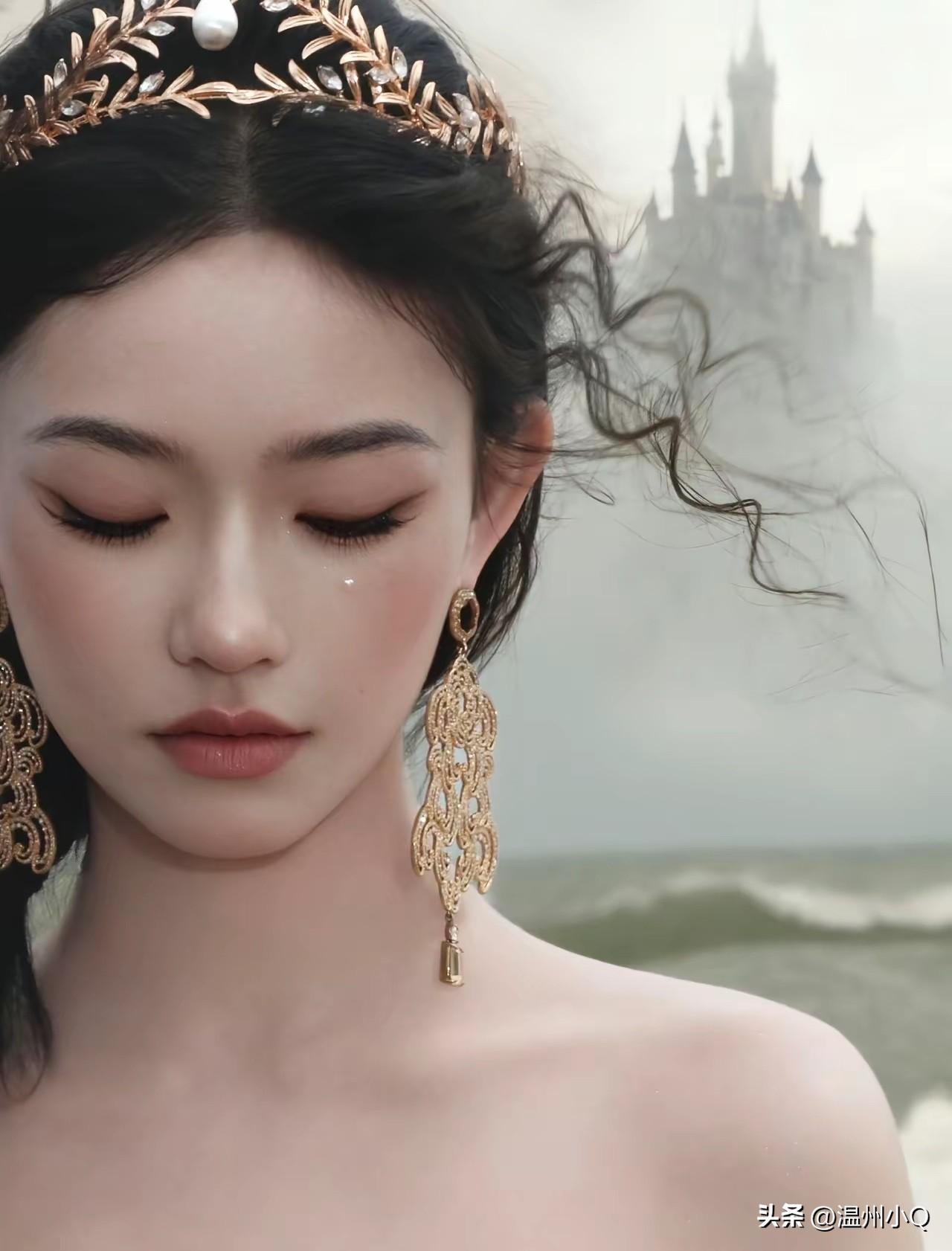 天啊，林允的拍摄团队厉害了，拍出了海市蜃楼的感觉，林允美得像城堡里公主。