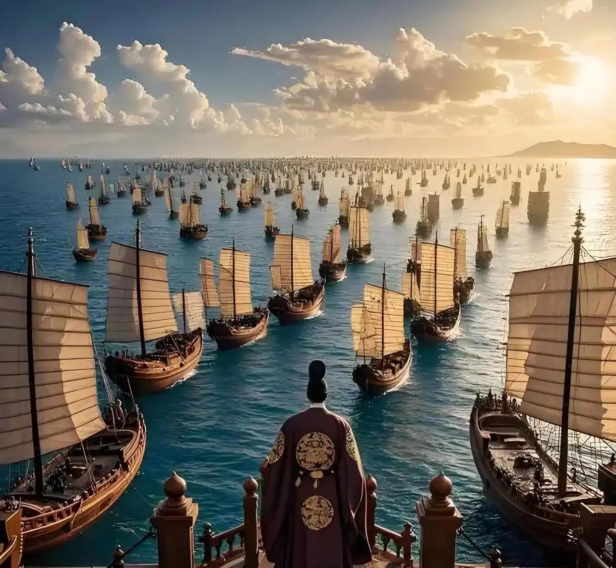 郑和下西洋虽披着“宣威海外”的宏大外衣，却始终笼罩着寻找建文帝的疑云。永乐帝朱棣