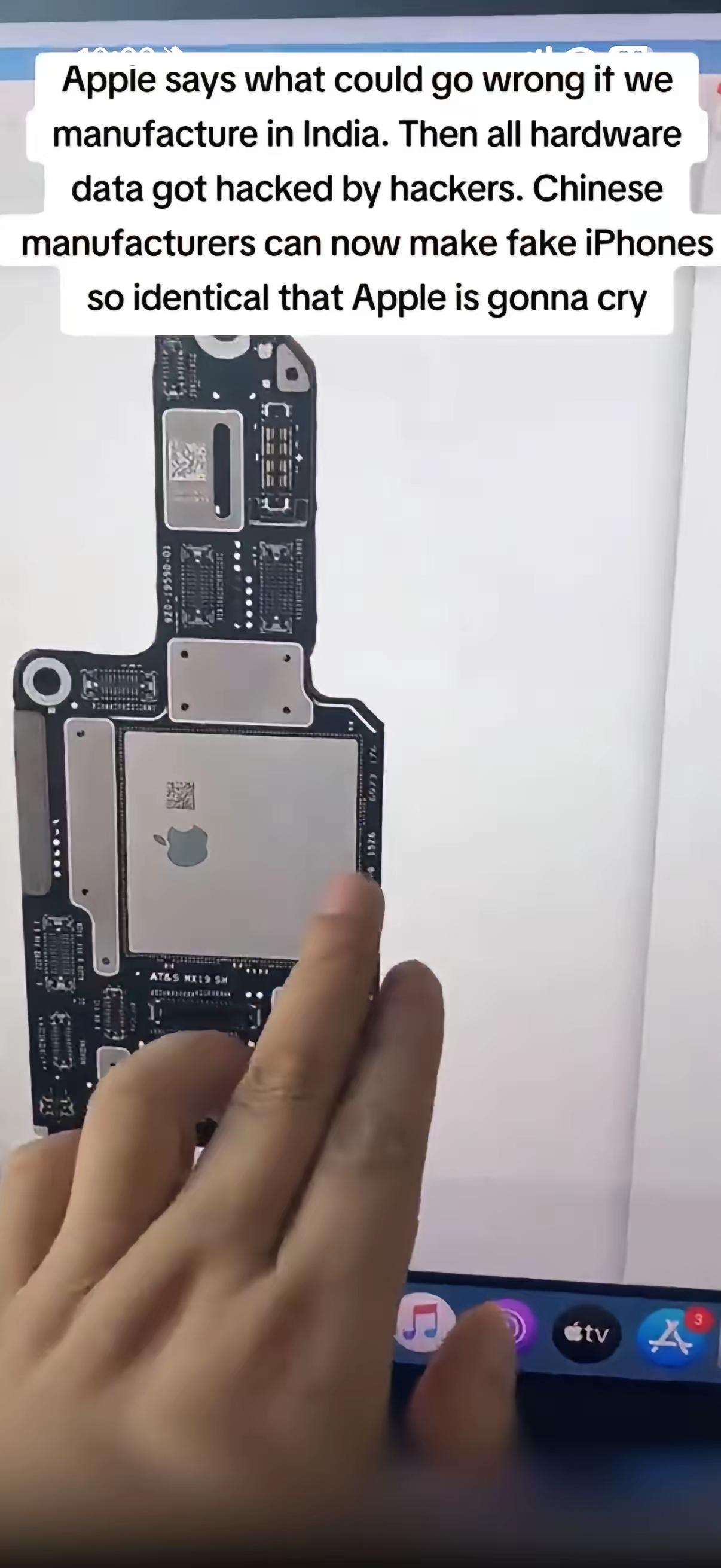 西班牙博主神吐槽：
​多亏苹果停止在中国生产 iPhone，转而将部分生产转移到