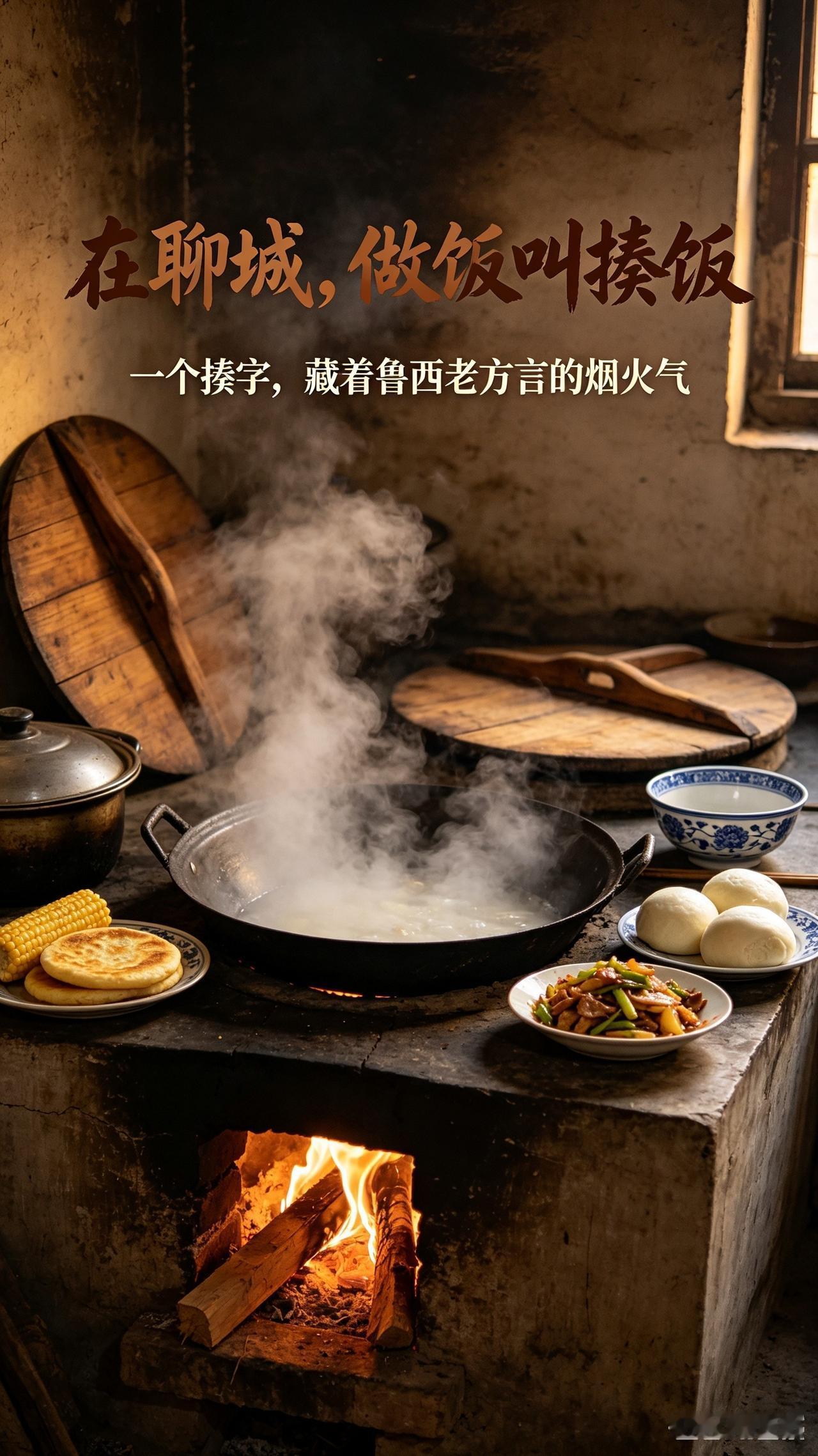 在聊城，做饭不说做饭，叫揍饭。
外地人第一次听见，很容易误会，以为是要“打饭”。