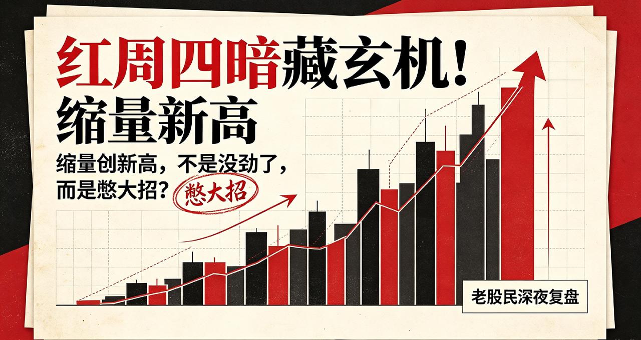 “红周四”暗藏玄机！缩量创新高，这不是“没劲了”，而是“憋大招”？
 
兄弟们，
