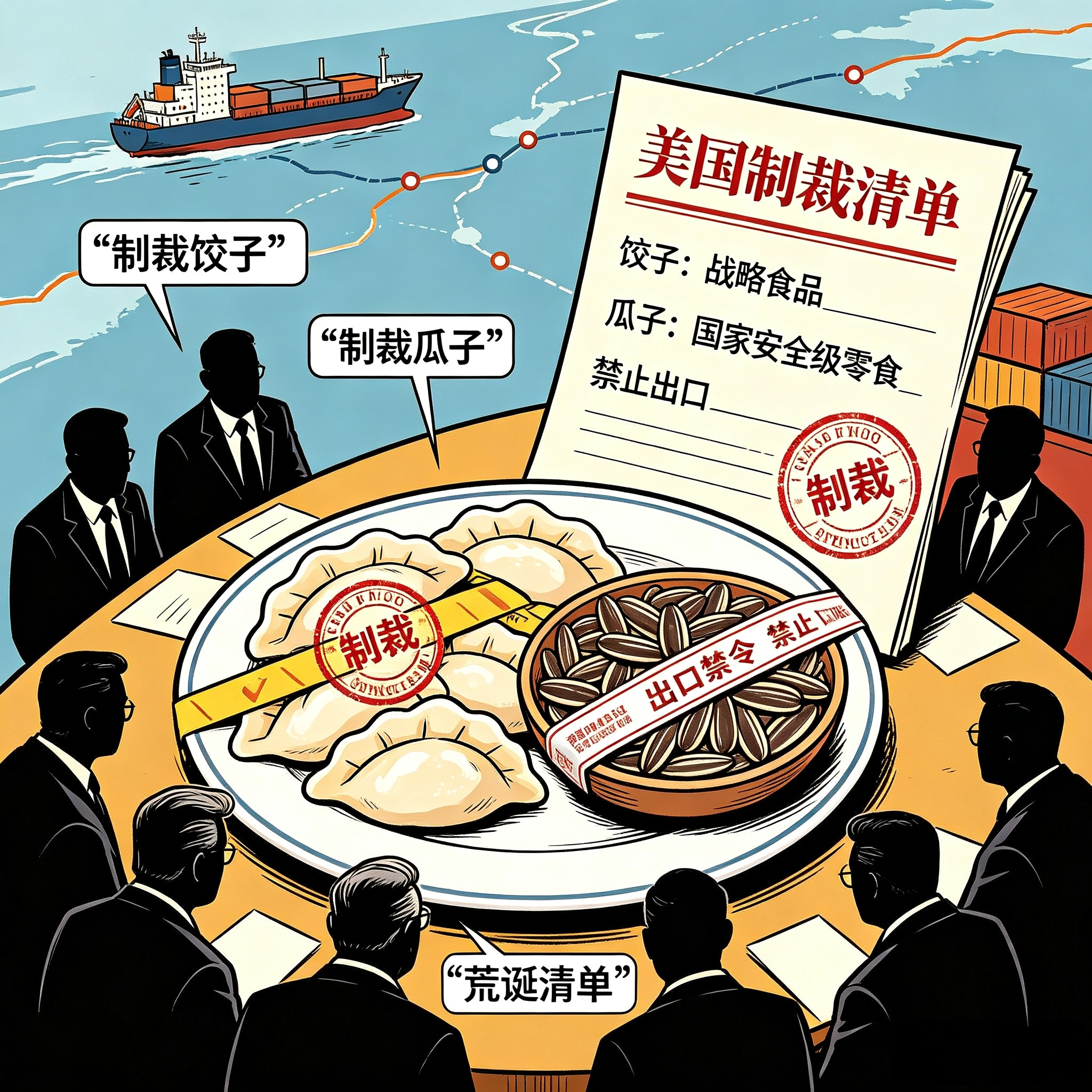 美国制裁洽洽瓜子思念水饺哈哈哈笑死 老美为了搞中国无所不用其极啊 