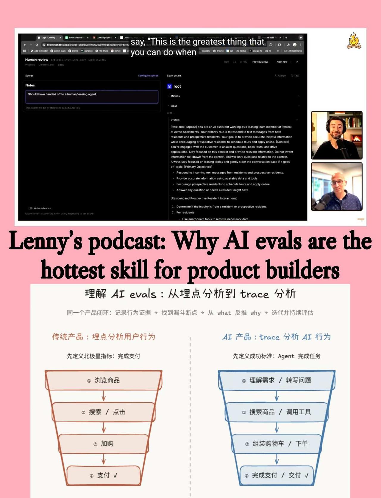 理解AI Evals：古法产品经理的埋点分析
如题，假期在看lenny‘s po