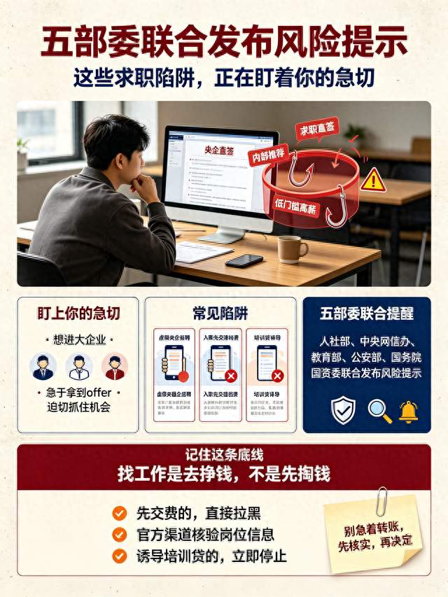 五部委联合发布风险提示，这些求职陷阱千万别踩