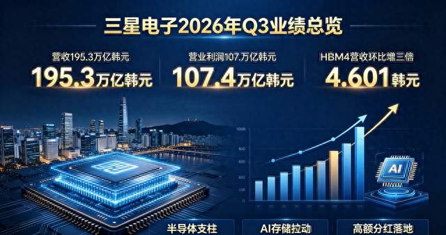 三星2026年Q3财报深度解析：HBM4高增、高额分红落地