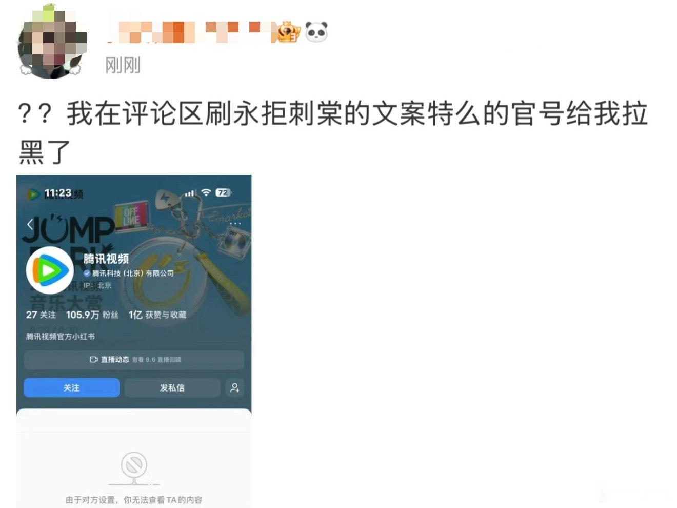张凌赫粉丝在🐧视频评论永拒刺棠被官号下场拉黑了！ 