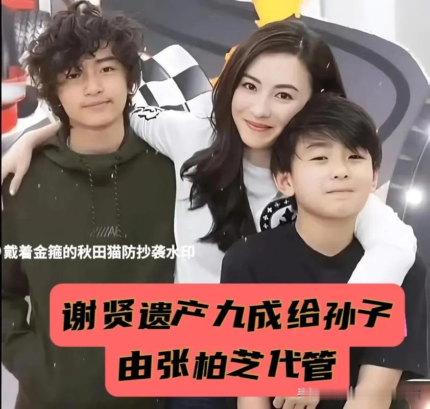 还是牵挂未成年的孙子！
谢贤离世，41亿遗产早就分好！九成留给两个孙子，由张柏芝