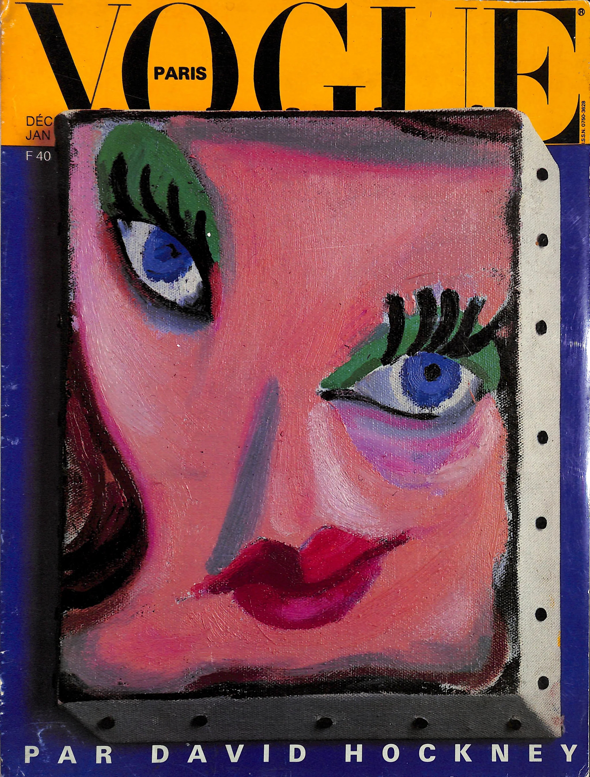 VOGUE PARIS DECEMBRE 1985 DAVID HOCKNEY 