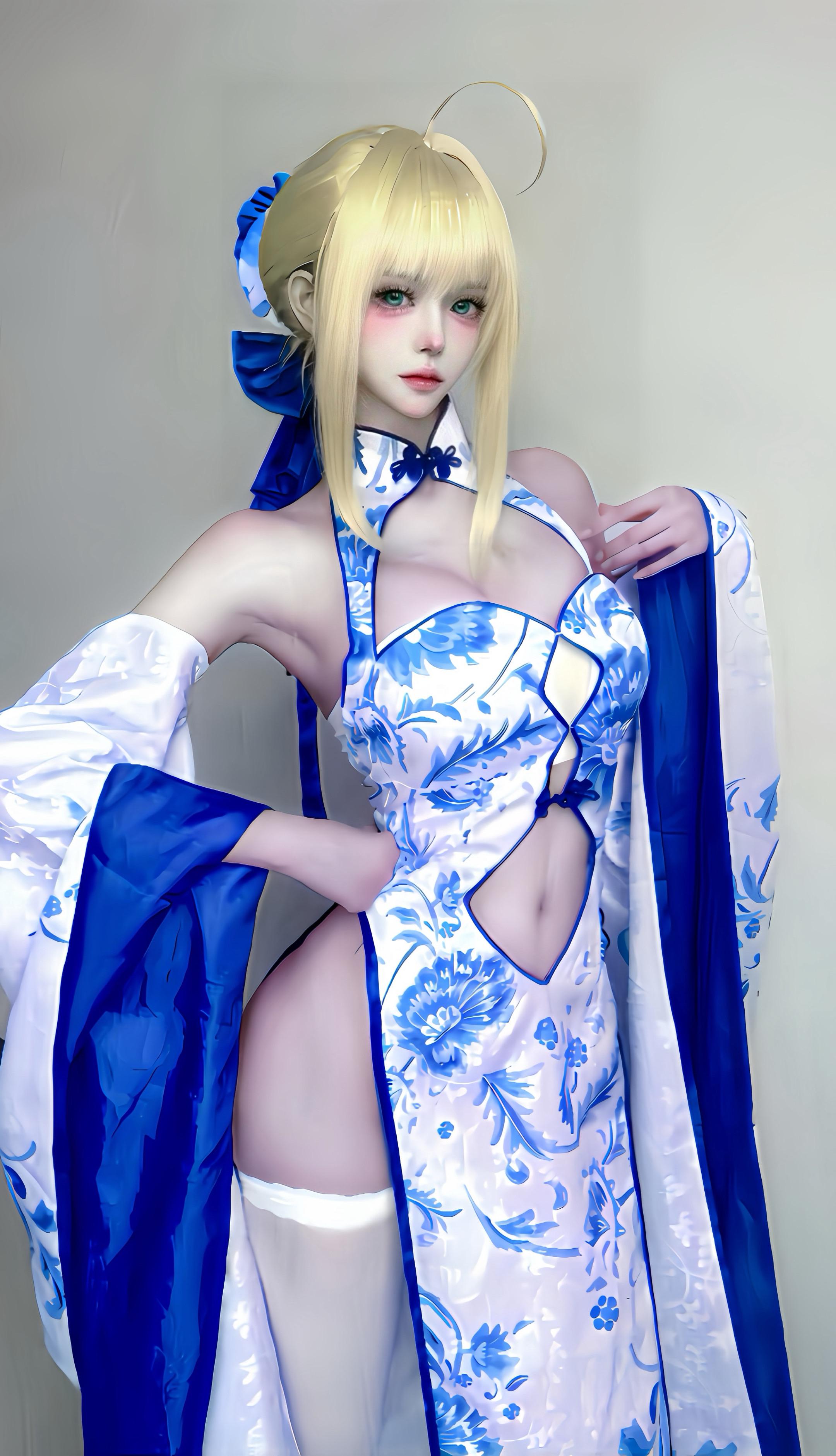 saber fate 青花瓷 cos