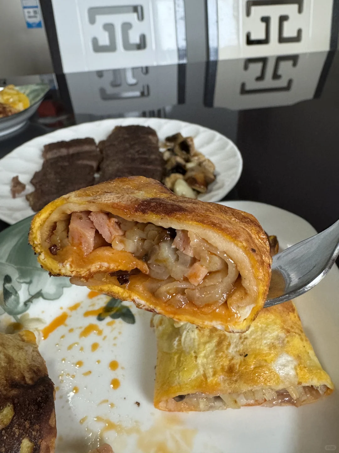 中西结合的早餐