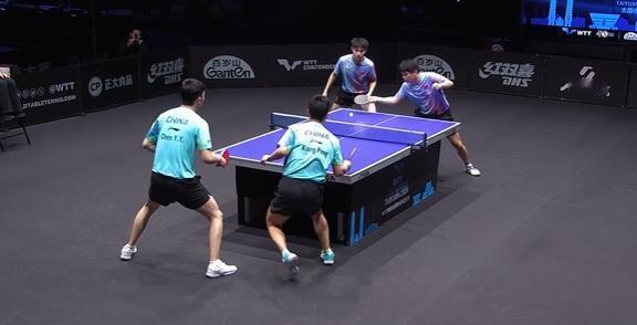 火力拉满！国乒内战精彩对决，林诗栋/黄友政3-1挺进决赛
 
WTT太原站男双半