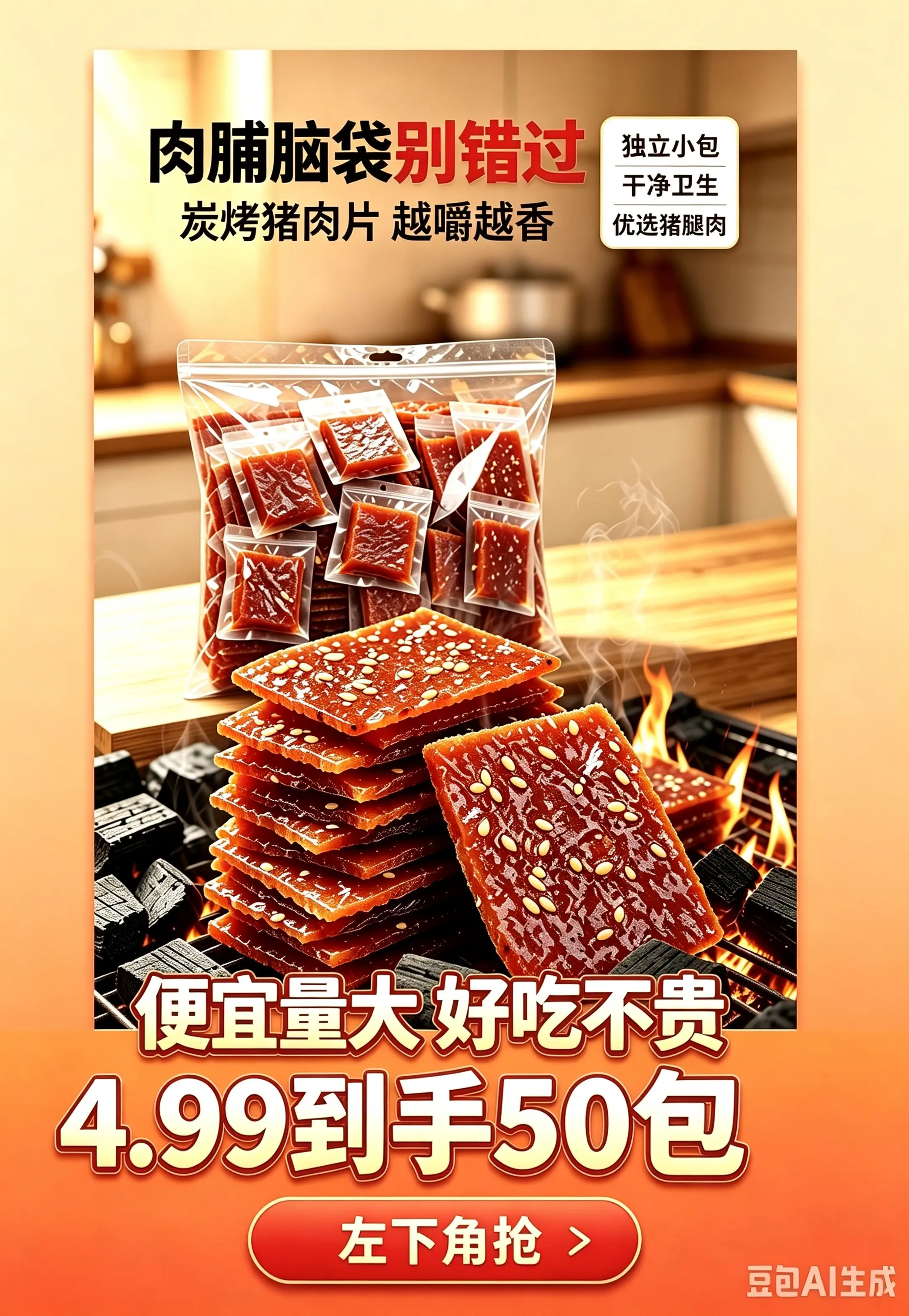 好吃不贵，量大便宜的猪肉脯