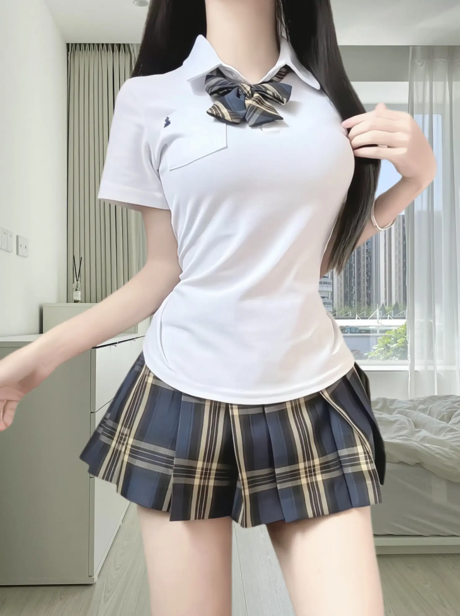 jk穿搭 女大学生 学院风穿搭  清纯甜美