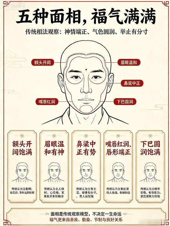 注意这5种面相，福气满满！居家风水  面相 1. 👃 鼻厚饱满鼻子被称为财帛宫