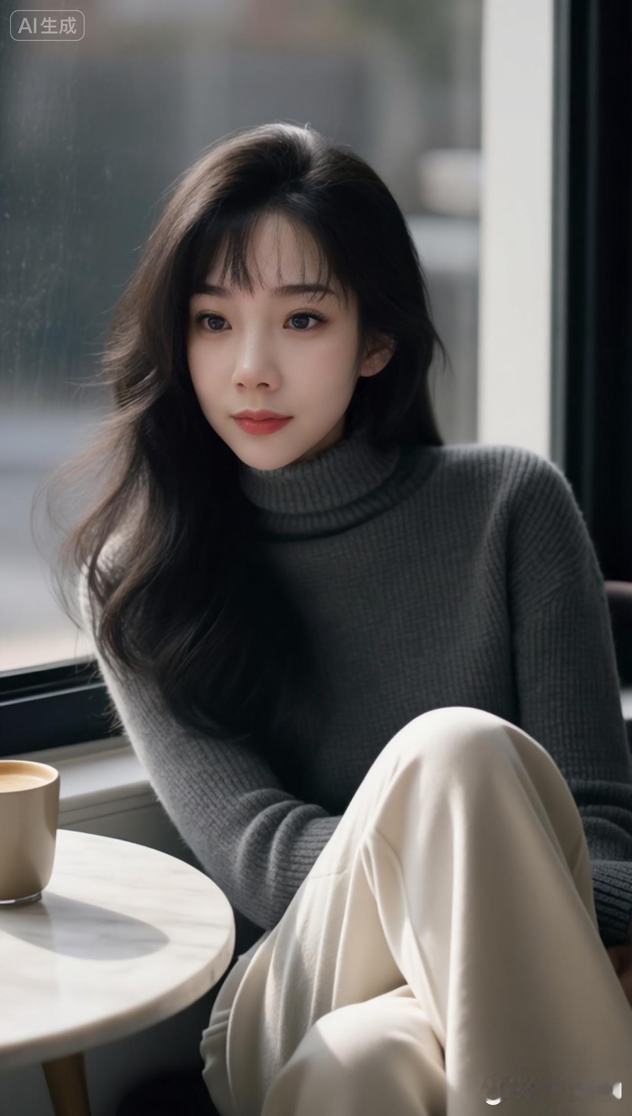 窗边少女，静享时光，暖阳洒落，温柔如你。