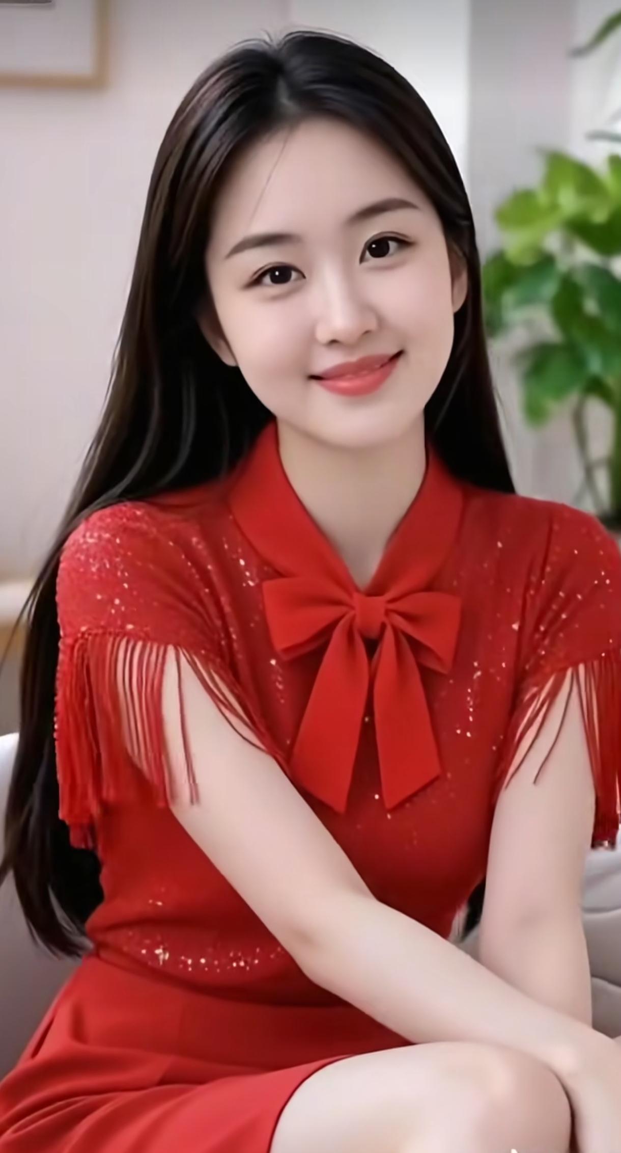 甜美少女风，红色连衣裙搭配大蝴蝶结，元气满满！💖✨知性美女穿搭分享 红色连衣裙