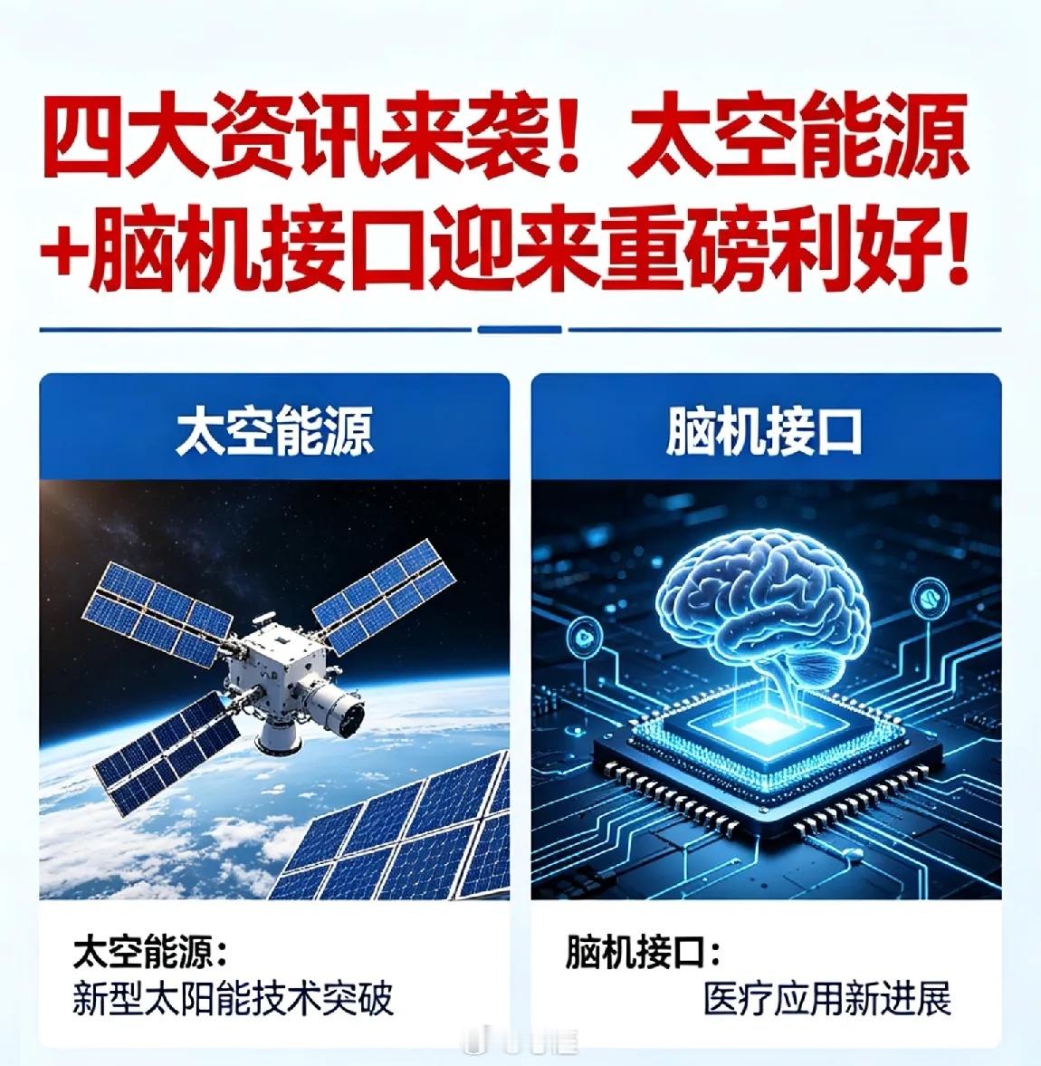 四大资讯来袭！太空能源+脑机接口等板块迎来重磅利好！ 一、上海出台赛事激励政策，