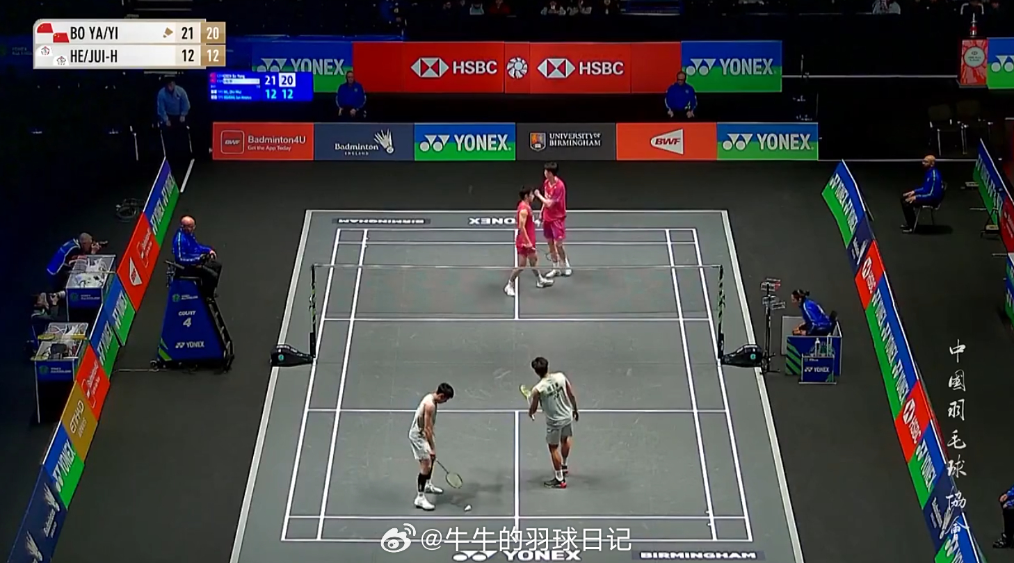 男双 1/16赛 陈柏阳/刘毅 21-12 21-12 何志伟/黄睿璿一百分晋级